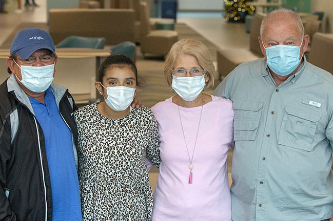 From left to right: Heraclio Perez with his daughter Grace Perez-Davilla, Cindy Wingard with her husband Tally Wingard.