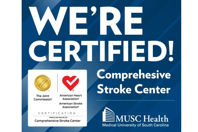 We're Certified! Comprehensive Stroke Center The Joint Commission American Heart Association American Stroke Association Certification Meets standards for Comprehensive Stroke Center
